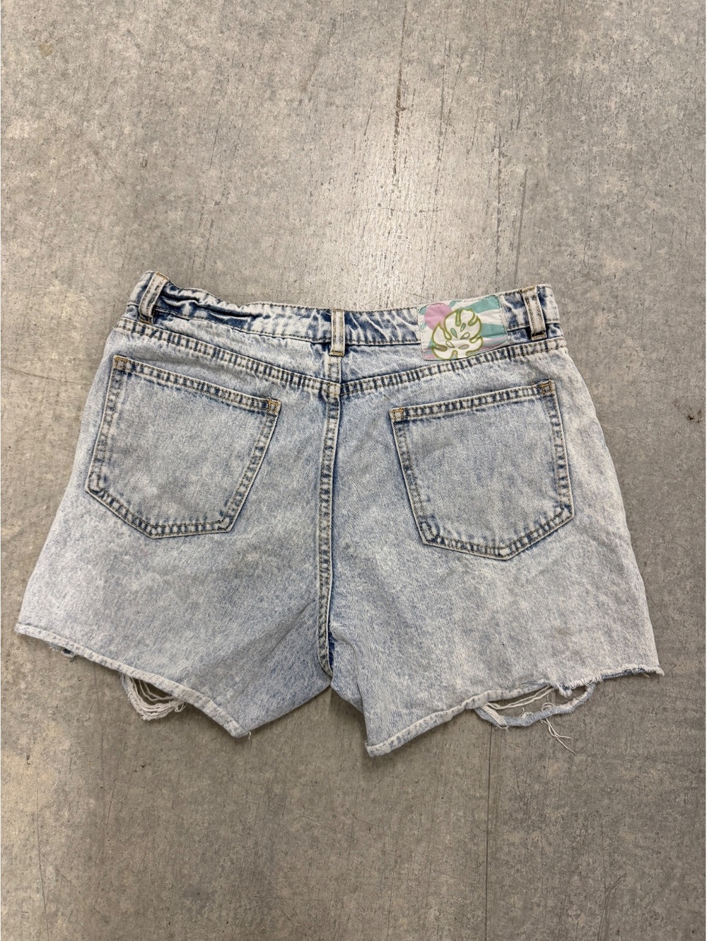 Vintage Unionbay Acid Wash Distressed Jean Shorts Size 7 High Rise Cutoffs